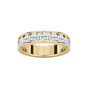 Graeme 2 ¼ ctw Round Lab Grown Diamond Seven Stone Channel Anniversary Band
