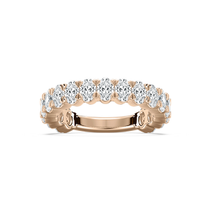 Lennon 3 ctw Oval Lab Grown Diamond Three Quarter Prong Eternity Band