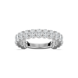 Lennon 3 ctw Oval Lab Grown Diamond Three Quarter Prong Eternity Band