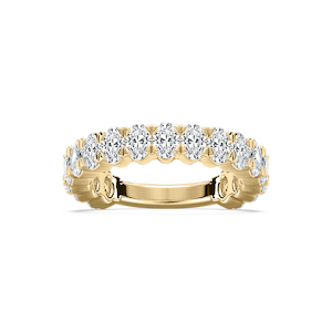 Lennon 3 ctw Oval Lab Grown Diamond Three Quarter Prong Eternity Band