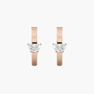 Half Moon Lab Grown Diamond Cuff Earrings