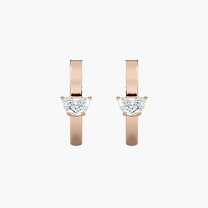 5/8 ctw Half Moon Lab Grown Diamond Cuff Earrings