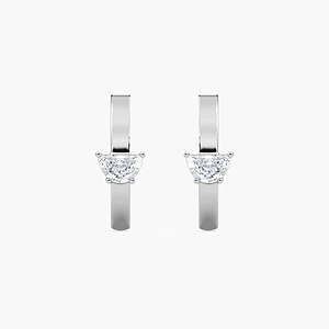 5/8 ctw Half Moon Lab Grown Diamond Cuff Earrings