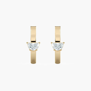 5/8 ctw Half Moon Lab Grown Diamond Cuff Earrings