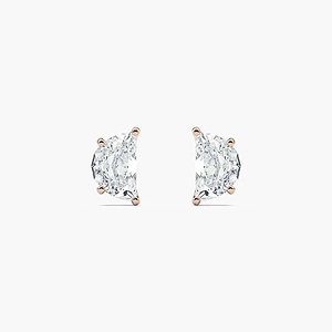 4 ctw Half Moon Lab Grown Diamond Stud Earrings
