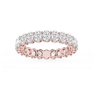 Harlow Oval Lab Grown Diamond Shared Prong Eternity Band