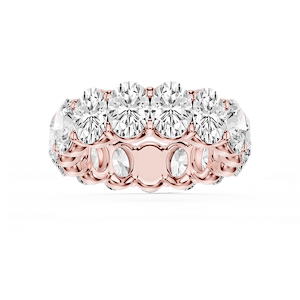 Harlow Oval Lab Grown Diamond Shared Prong Eternity Band