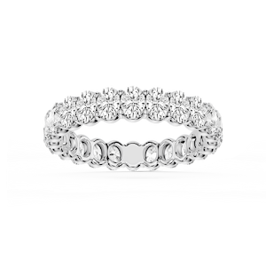 Harlow Oval Lab Grown Diamond Shared Prong Eternity Band