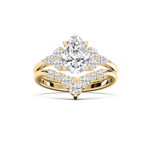Rosalee 2 1/5 ctw Pear Lab Grown Diamond Diamond Accented Wedding Set