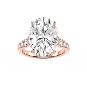 Hayley 10 ⁷⁄₈ ctw Oval Lab Grown Diamond Pave Hidden Halo Engagement Ring - Signature Collection