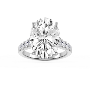 Hayley 10 ⁷⁄₈ ctw Oval Lab Grown Diamond Pave Hidden Halo Engagement Ring - Signature Collection