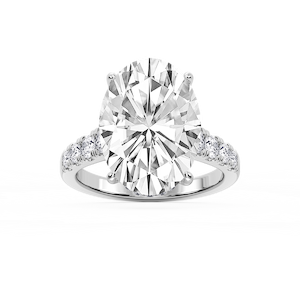 Hayley 10 ⁷⁄₈ ctw Oval Lab Grown Diamond Pave Hidden Halo Engagement Ring - Signature Collection