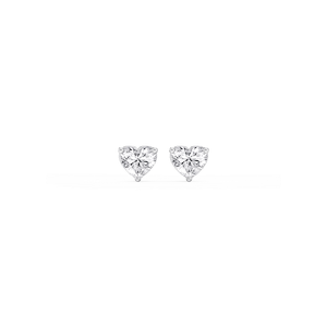 Heart Lab Grown Diamond Classic Three Prong Martini Stud Earrings