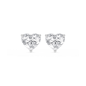 Heart Lab Grown Diamond Hidden Halo Stud Earrings
