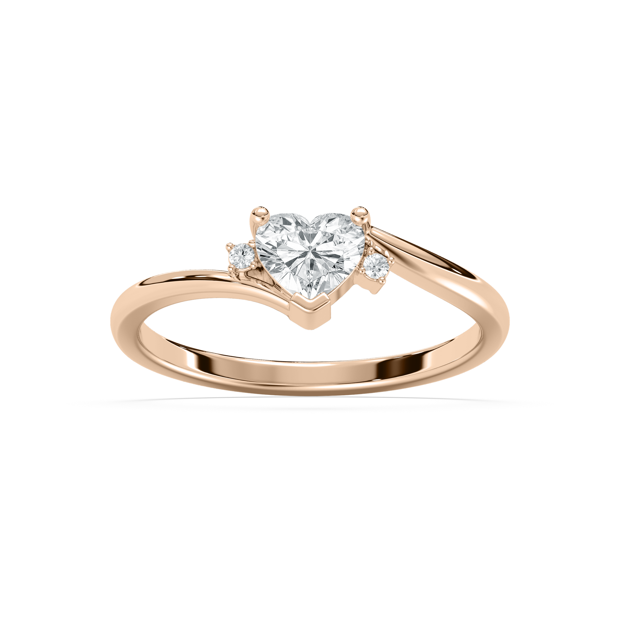 Heart Stack Ring in Rose Gold