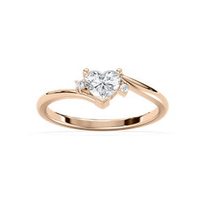 Heart Stack Ring in Rose Gold