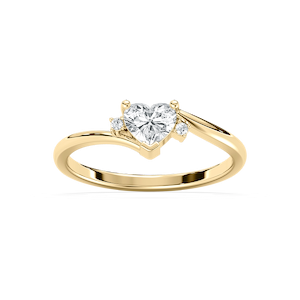 1/2 ctw Heart and Round Lab Grown Diamond Bypass Promise Ring