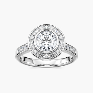 Delilah Lab Grown Diamond Vintage Heirloom Halo Engagement Ring