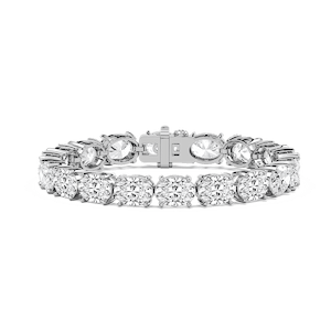 34 ctw Oval Lab Grown Diamond East West Heirloom Tennis Bracelet  - 7 Inches
