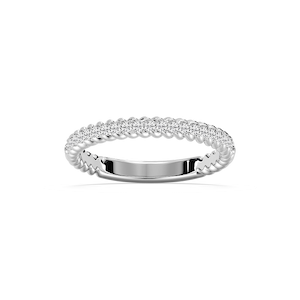 Helix 1/5 ctw Round Lab Grown Diamond Rope Twist Wedding Band