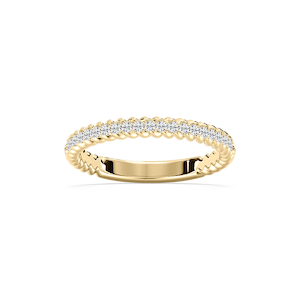 Helix 1/5 ctw Round Lab Grown Diamond Rope Twist Wedding Band