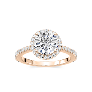 Zoey Lab Grown Diamond Cathedral Halo Engagement Ring