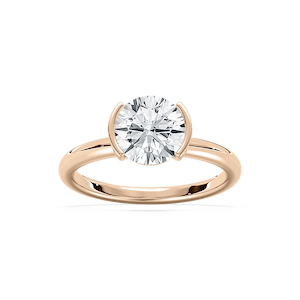 Honor 2 ³⁄₄ ctw Round Lab Grown Diamond Semi Bezel Solitaire Engagement Ring