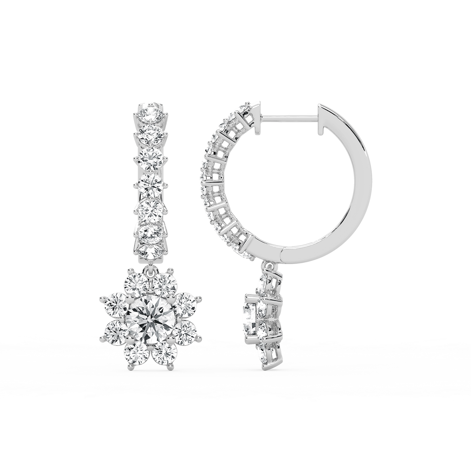 Hoop Earrings with Star Drops