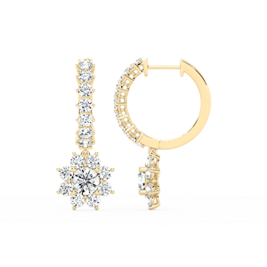 Hoop Earrings with Star Drops