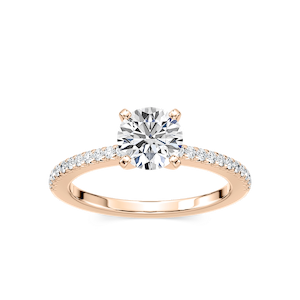 Hope Lab Grown Diamond Shared Prong Side Stone Engagement Ring