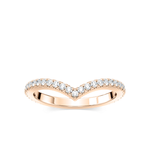 Maxine 2/5 ctw Round Lab Grown Diamond Three Quarter Chevron Eternity Band