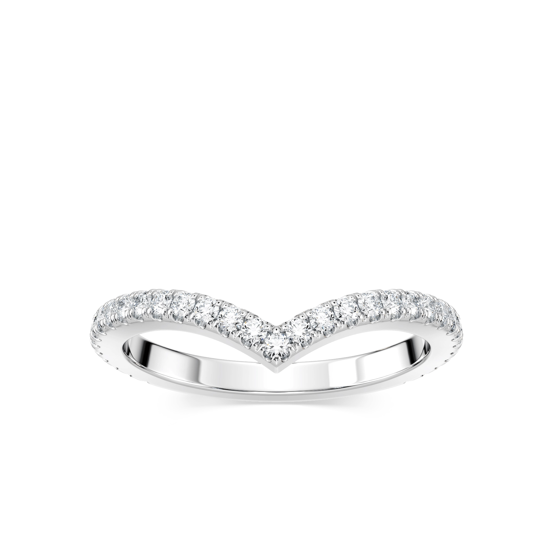 Shown in 14K Yellow Gold|lab grown diamond accented contour band shown in 14k yellow gold metal