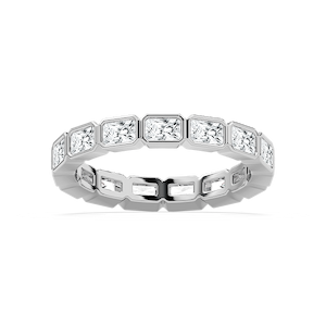 Lily 1 ⅞ ctw Radiant Lab Grown Diamond East West Bezel Eternity Band