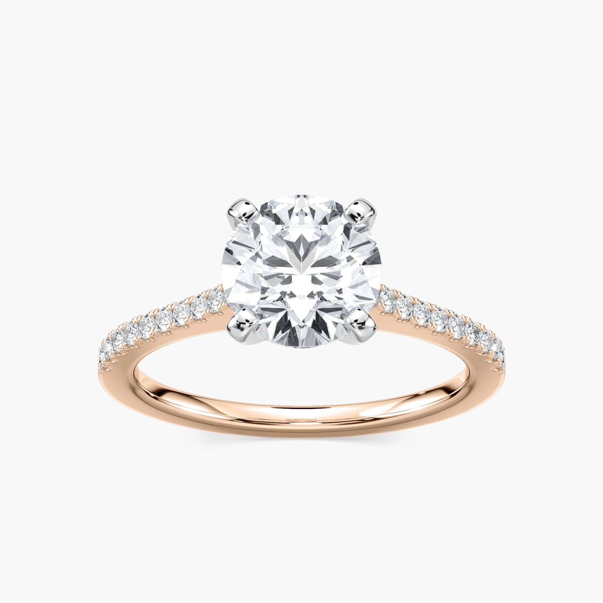 Shown with 1ct Oval Cut Lab Grown Diamond in 14k White Gold|Ethical diamond accented engagement ring with 1ct oval cut lab grown diamond in 14k white gold worn on hand