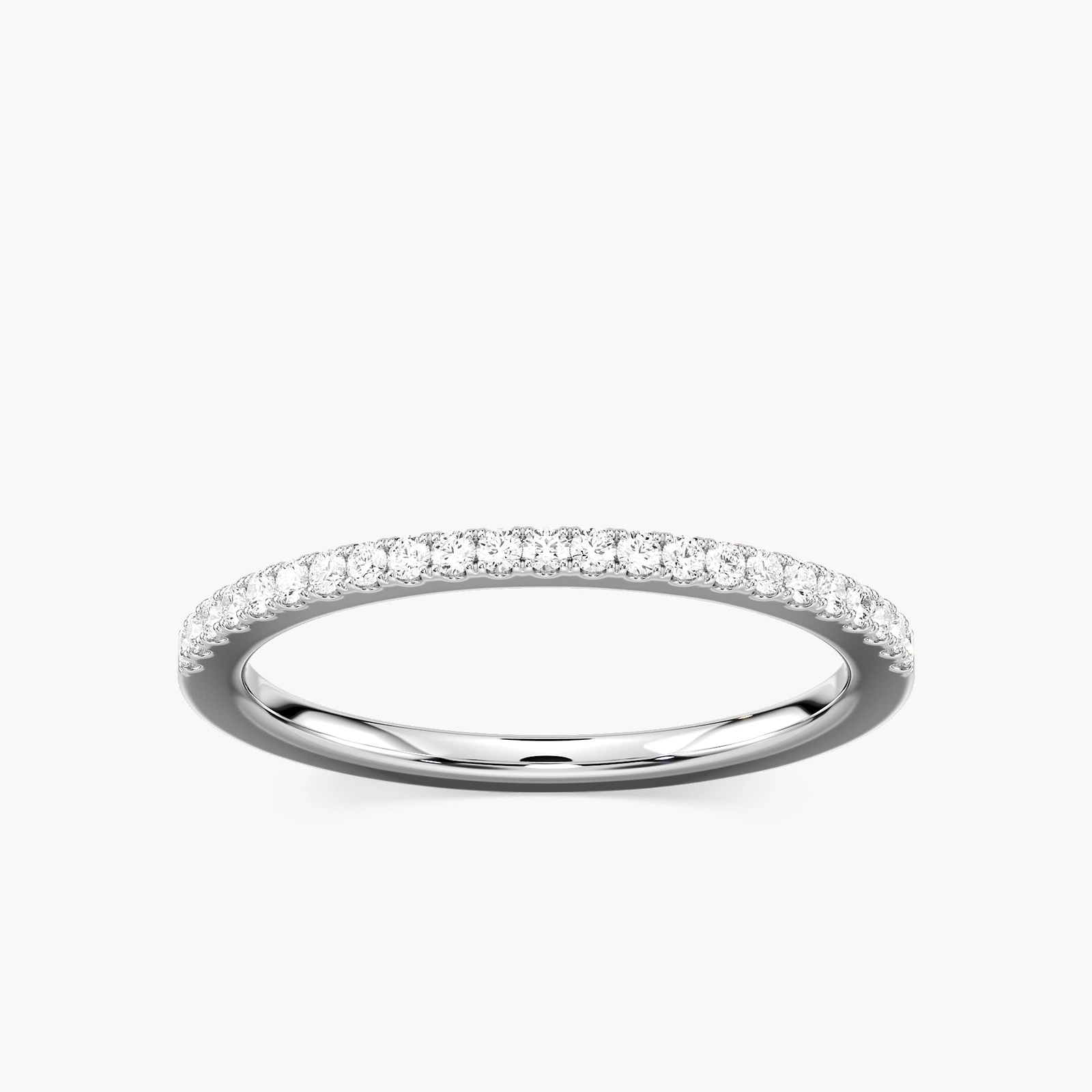 Idyllic diamond accented wedding band in recycled 14K white gold | matching wedding band Diamond accented wedding band in recycled 14K white gold