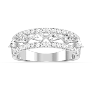 Indie 1 ctw Kite and Round Lab Grown Diamond East West Anniversary Band