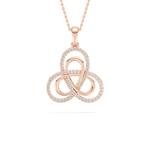 Infinity Diamond Knot Pendant Necklace