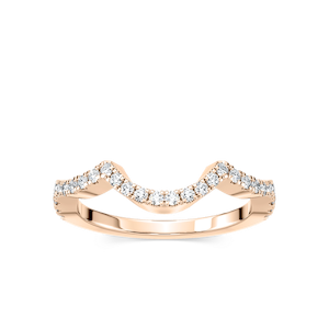 Brianna 1/5 ctw Round Lab Grown Diamond Scalloped Curved Band