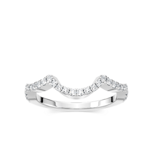Brianna 1/5 ctw Round Lab Grown Diamond Scalloped Curved Band