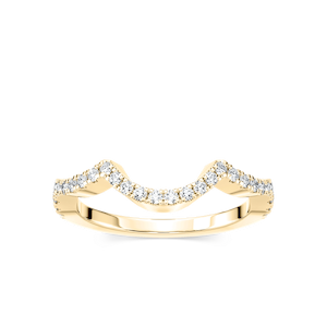 Brianna 1/5 ctw Round Lab Grown Diamond Scalloped Curved Band