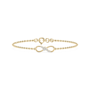 1/8 ctw Round Lab Grown Diamond Adjustable Infinity Bracelet  - 6.5 to 7.5 Inches