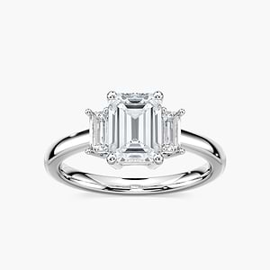 Isla Three Stone Ring with 1.67ctw in 14K White Gold