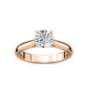 Jamie Lab Grown Diamond Cathedral Solitaire Engagement Ring