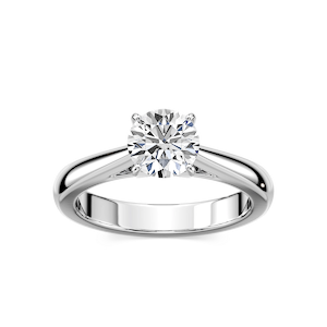 Jamie Lab Grown Diamond Cathedral Solitaire Engagement Ring