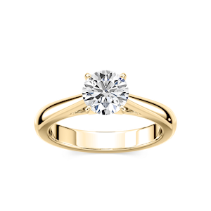 Jamie Lab Grown Diamond Cathedral Solitaire Engagement Ring