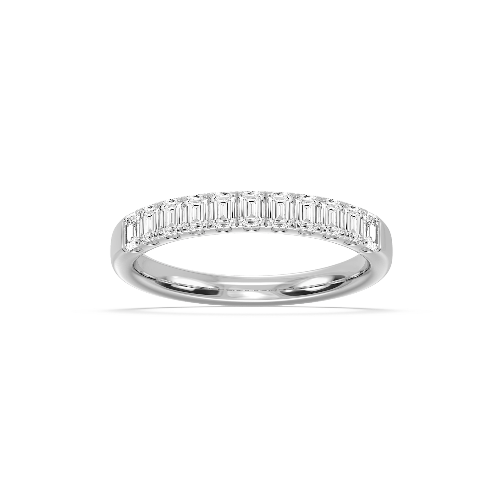 Jennifer Emerald Lab Grown Diamond Eleven Stone Wedding Band