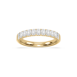 Jennifer Emerald Lab Grown Diamond Eleven Stone Wedding Band