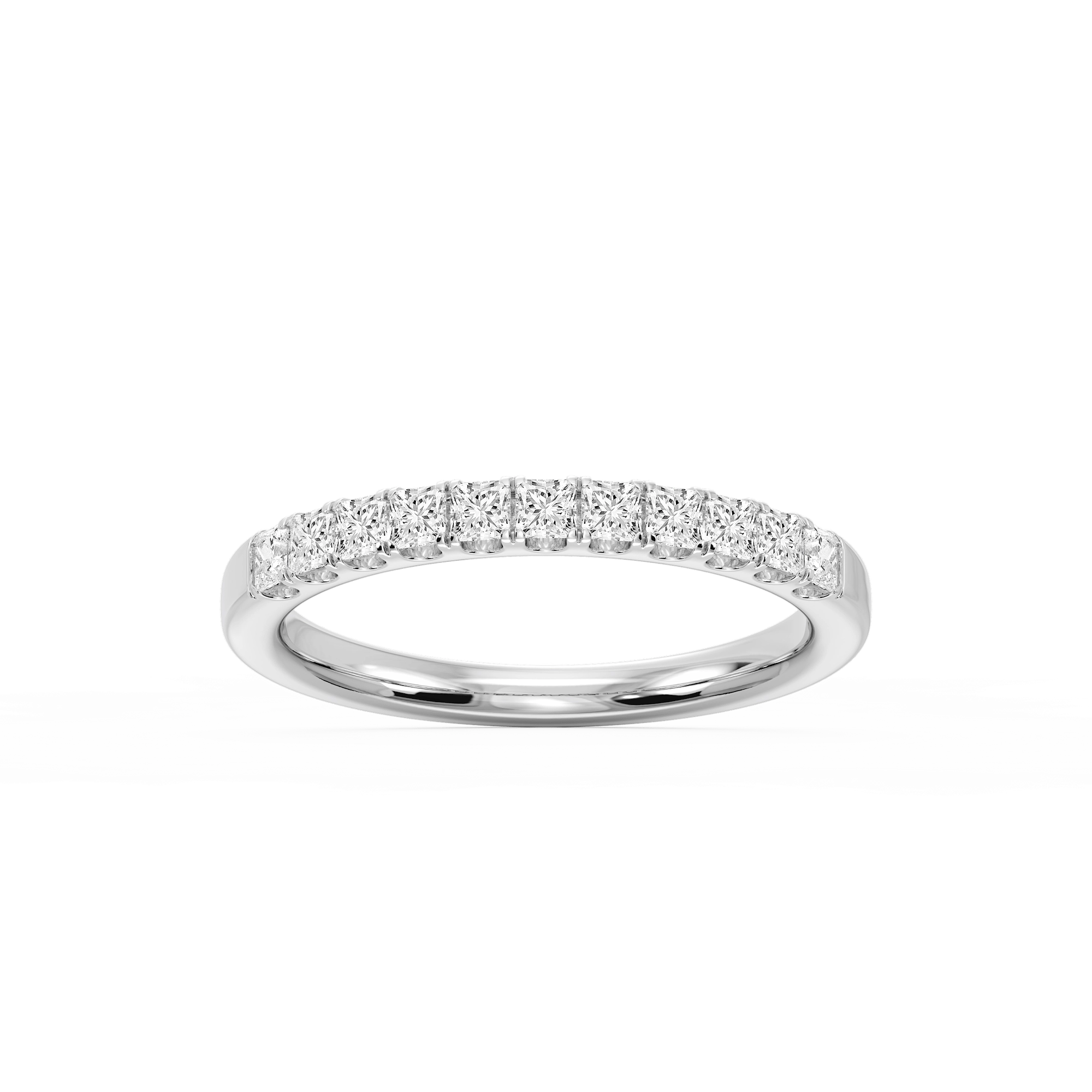Jennifer Princess Lab Grown Diamond Eleven Stone Wedding Band