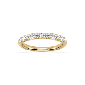 Jennifer Round Lab Grown Diamond Eleven Stone Wedding Band