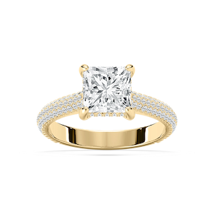 Jessa 2 ¹⁄₂ ctw Princess Lab Grown Diamond Luxe Pave Hidden Halo Engagement Ring